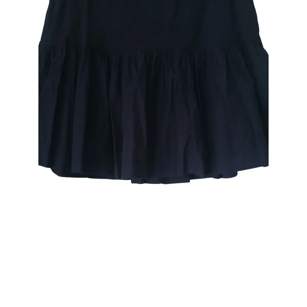 Anthropologie Eula Pintucked Drop Waist Mini Skirt Blue Size Medium